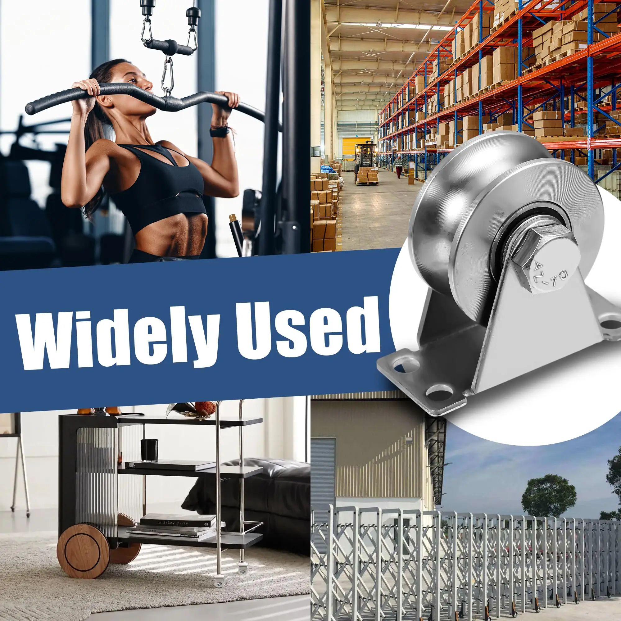 2pcs set Stainless Steel Pulley Block Exquisite Craft And Rustproof Block For Smooth Line Sliding