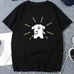 Funny Maltese Line Puppy Kawaii Graphic Tshirts Cartoon Dog Couple T-shirt Girlfriend Boyfriend Birthday Gift Camisetas Tops