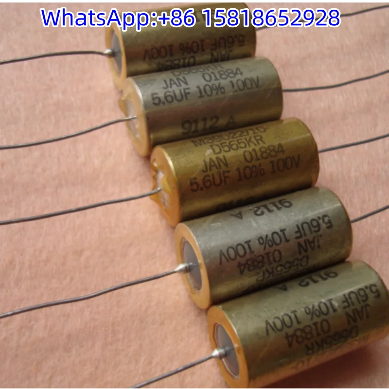 1pcs 100V 5.6UF Discontinued American M39022 Sprague JAN Vintage Oil-Soaked Infinite Dividing Capacitor