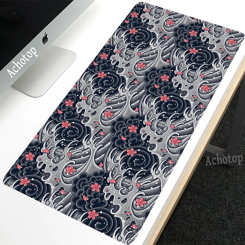 Large Mouse Pad Great Wave Gaming Mousepad Speed Desk Accessories Mat Computer Mousepad Abstract Keyboard Mat Design Mouse Pad