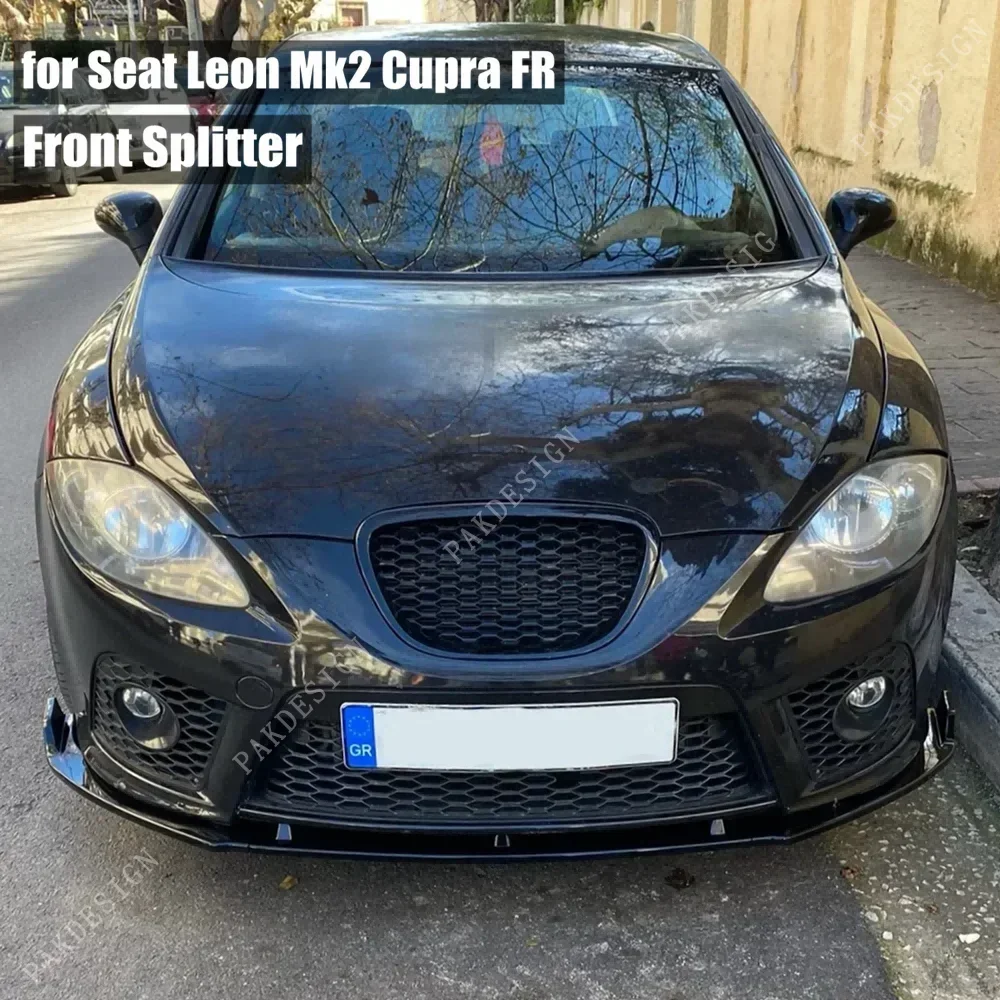 Front Splitter Bumper Lip for Seat Leon Mk2 Cupra FR Pre-Facelift 2005-2009 Spoiler Body Kit Tuning Bumper Blade Accessories