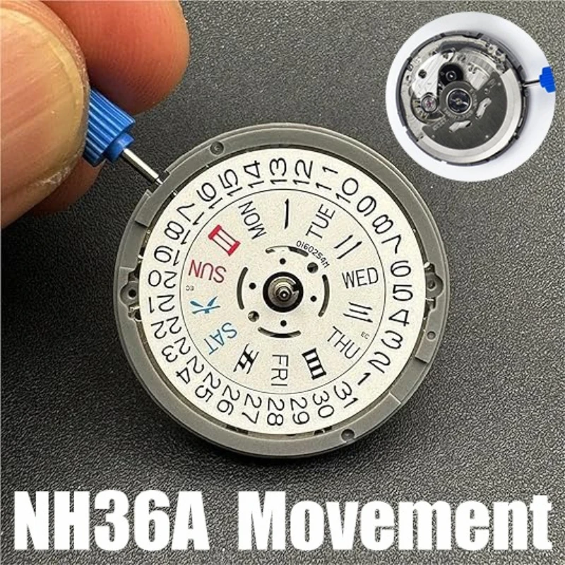 

Автоматический механизм NH36A, оригинальный японский, с функцией White Day-Date, коронка на 3.0/3.8 часа, 24 камня, NH36 4R36A, модифицированные запчасти для часов.