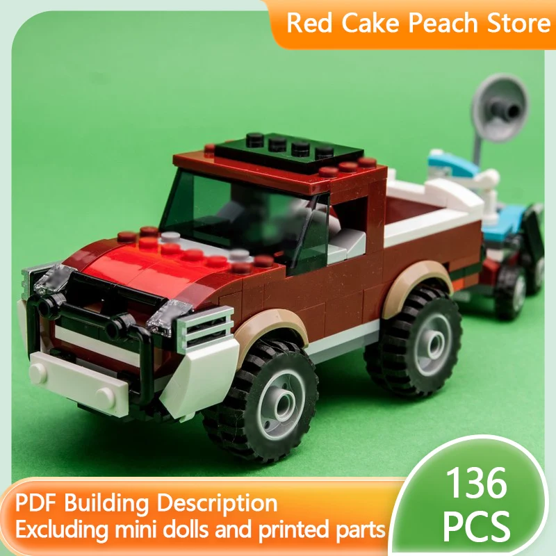 

Модель скоростного гоночного автомобиля MOC, строительные кирпичи, классический пикап, модульная технология, детские праздничные подарки, сборка игрушек, костюм