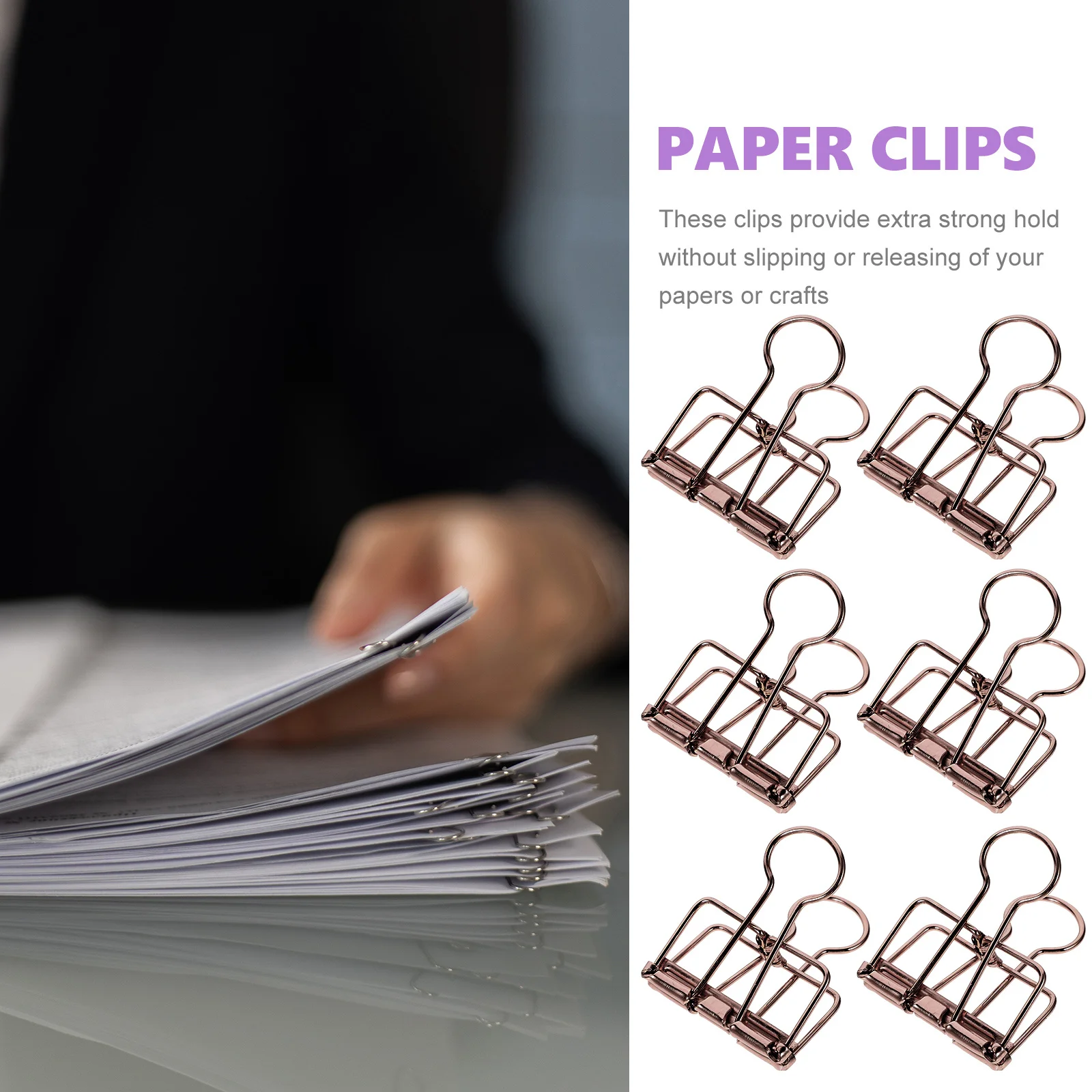 

10Pcs Binder Clips Metal Alloy Small Office Paper Clips Document File Organizer Lightweight Office Paper Clip Document Clips,