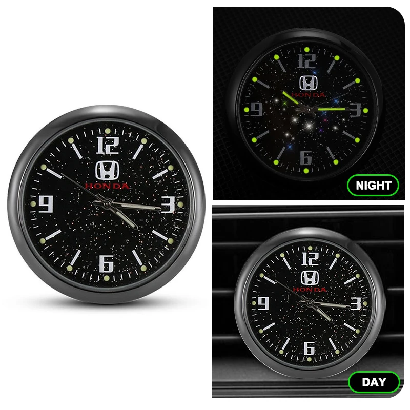 ساعة إلكترونية صغيرة سيارة تنفيس الهواء كليب كوارتز ساعة لهوندا موجين الطاقة سيفيك أكورد CRV Hrv جاز CBR VTEC VFR اكسسوارات السيارات #2