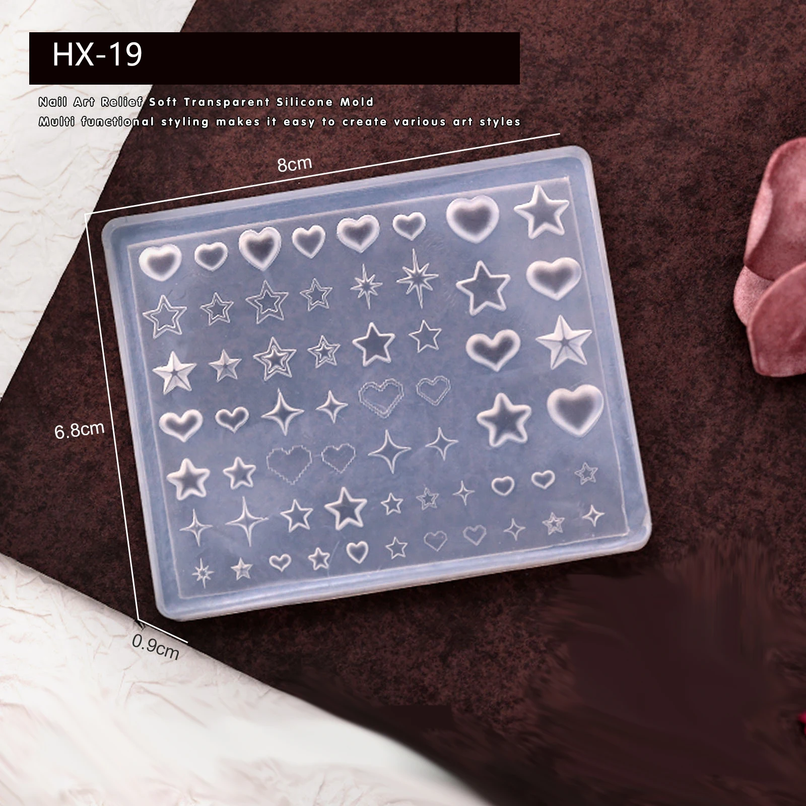 Molde de pressão de silicone 3d macio para arte em unhas, reutilizável, ferramenta de escultura diy, moldes de silicone para design de unhas