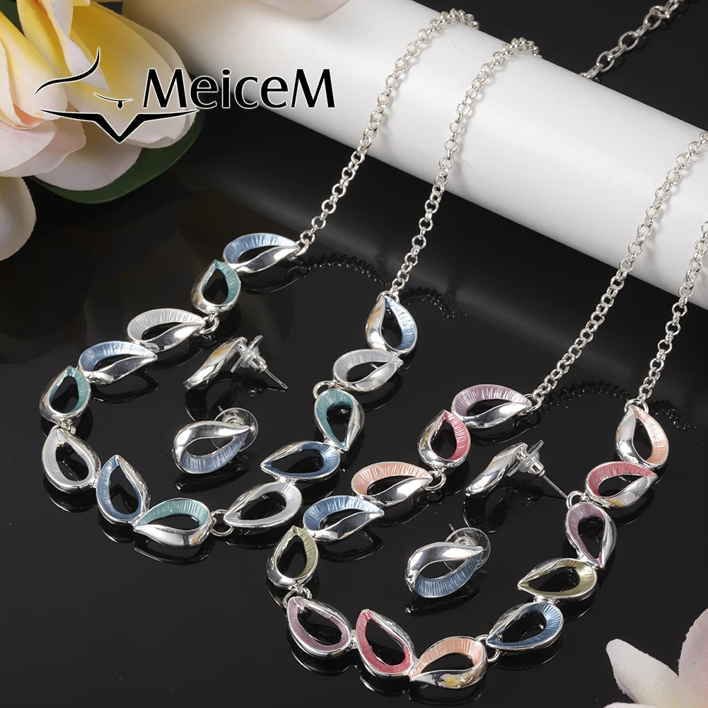 MeiceM Geometric Chains 2000s Aesthetic Christmas Gifts Fashion Accessories Vintage Fine Jewelry Necklaces for Women Chokers New