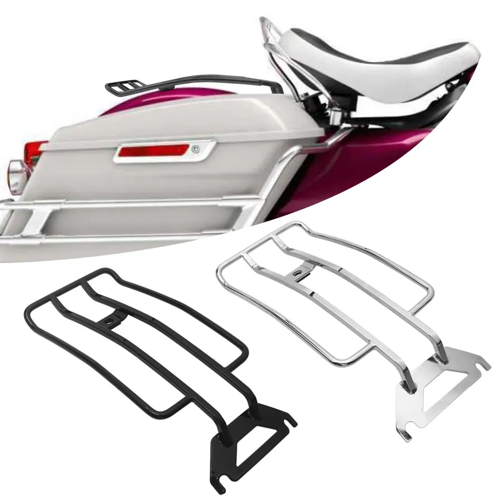 

Подходит для мотоциклов Harley Davidson Electra Glide, Road Glide, Road King 1998-2008 годов выпуска, черный/хромированный задний багажник.