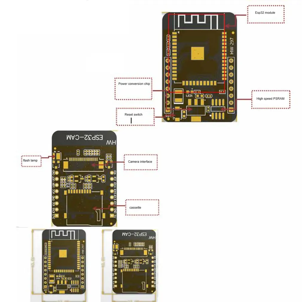 10Pc ESP32-CAM Module Wifi Cam Bluetooth-Compatibel Ontwikkelbord Voor Arduino Ov2640 Camera Micro Usb Naar Seriële Poort Nodemcu