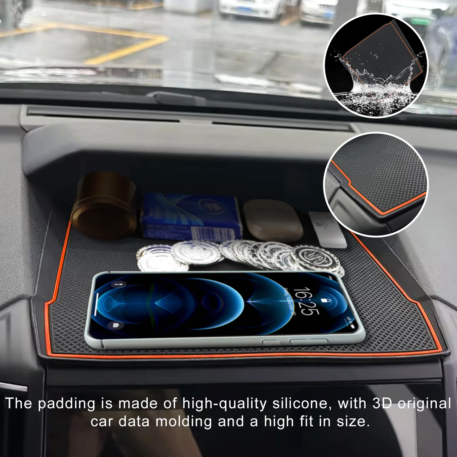 Auto Zentral steuerung Armaturen brett Pad rutsch fest für Subaru Förster 2012 2017 Cross trek-xv Impreza Telefon halter Matte – Detail 29