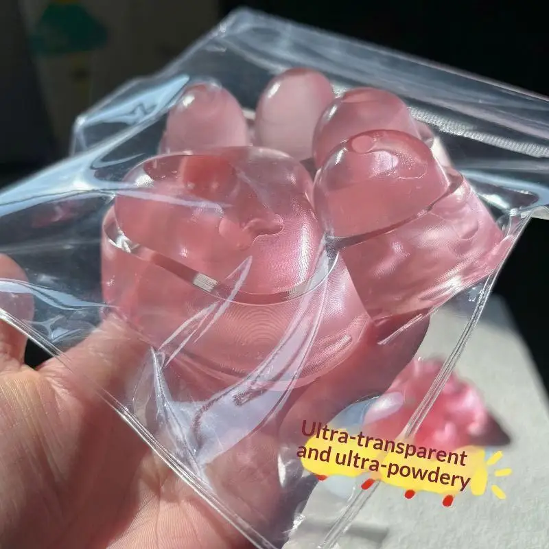 Pink Strawberry Paw Sequins  Toy Soft Maltose Slow Rising Squeeze Anti-Stress Toy for Adult Anxiety Relief - view 5