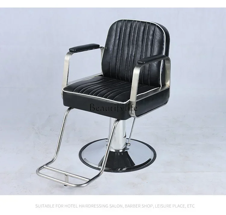 Silla de peluquería de belleza, sillón japonés Simple para peluquería, barbería, corte de pelo Retro