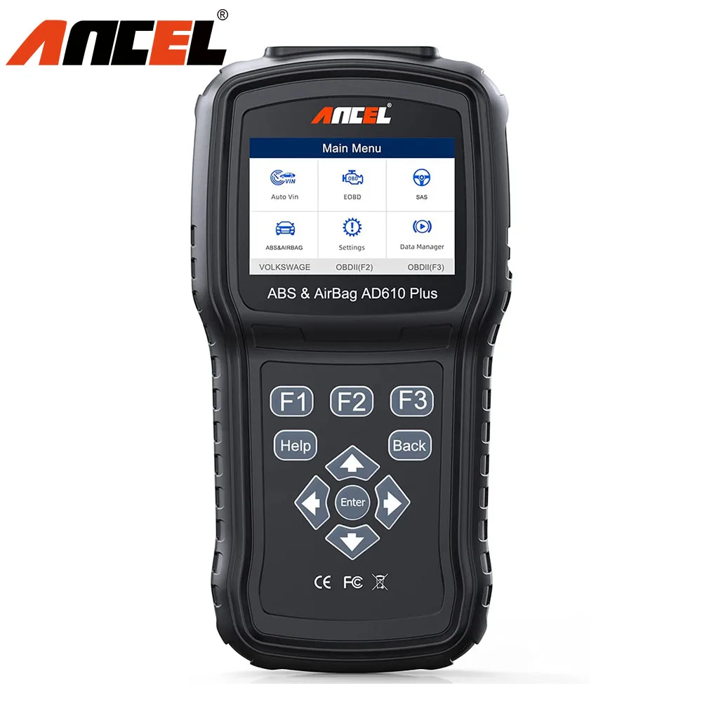 

Сканер ANCEL AD610 Plus OBD2, двухнаправленный диагностический инструмент для считывания автомобильных кодов подушек безопасности