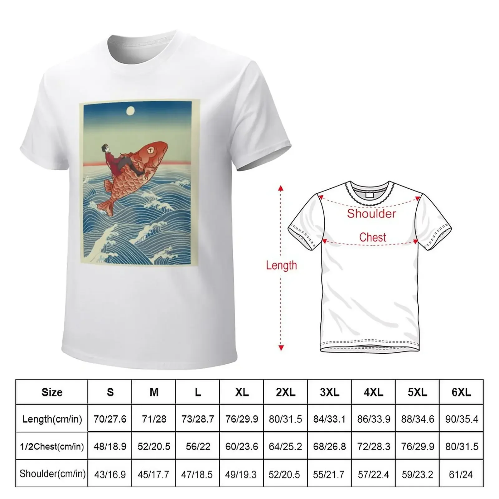 Tannis Rides the Fish T-Shirt blanks anime men graphic t shirts sublime oversizeds customs mens vintage t shirts