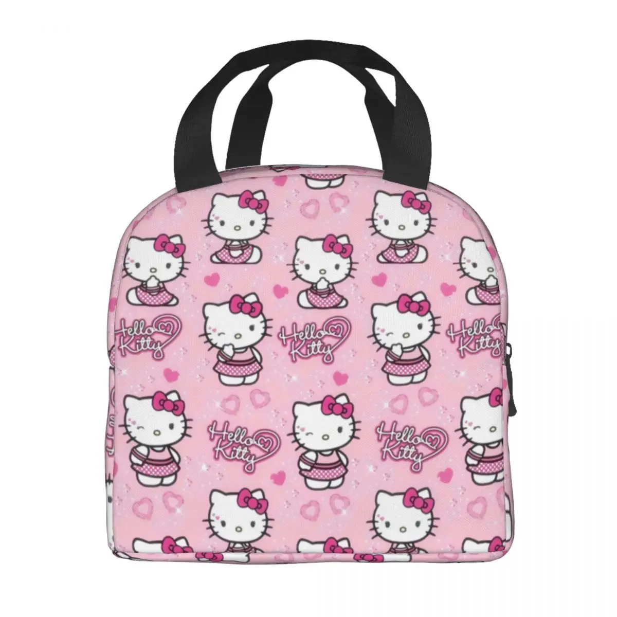 Hello Kitty Insulated Lunch Bag Leakproof Cartoon Lunch Container Cooler Bag Tote Lunch Box Work Picnic Food Bag