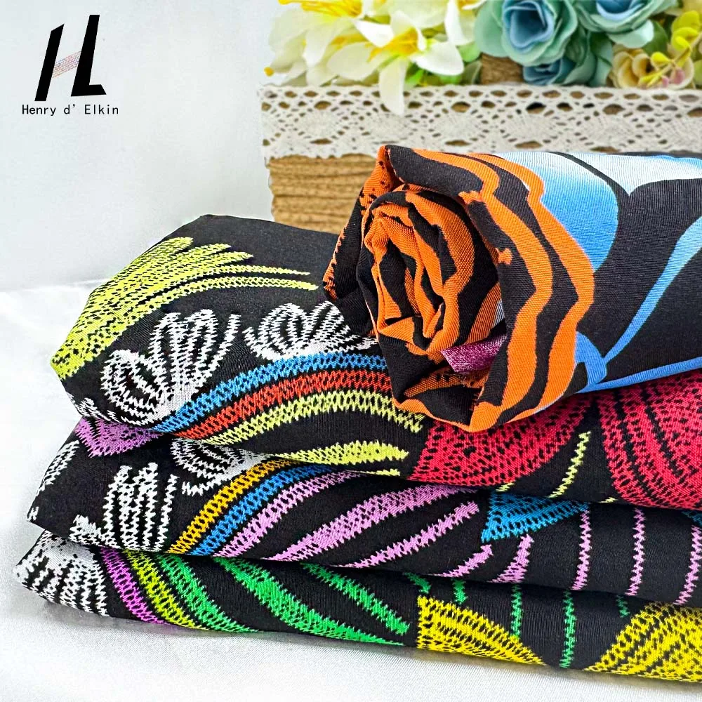 Random Design Polyester Fabric Digital Print Material for Clothing/Upholstery Lightweight & Wrinkle-Resistant