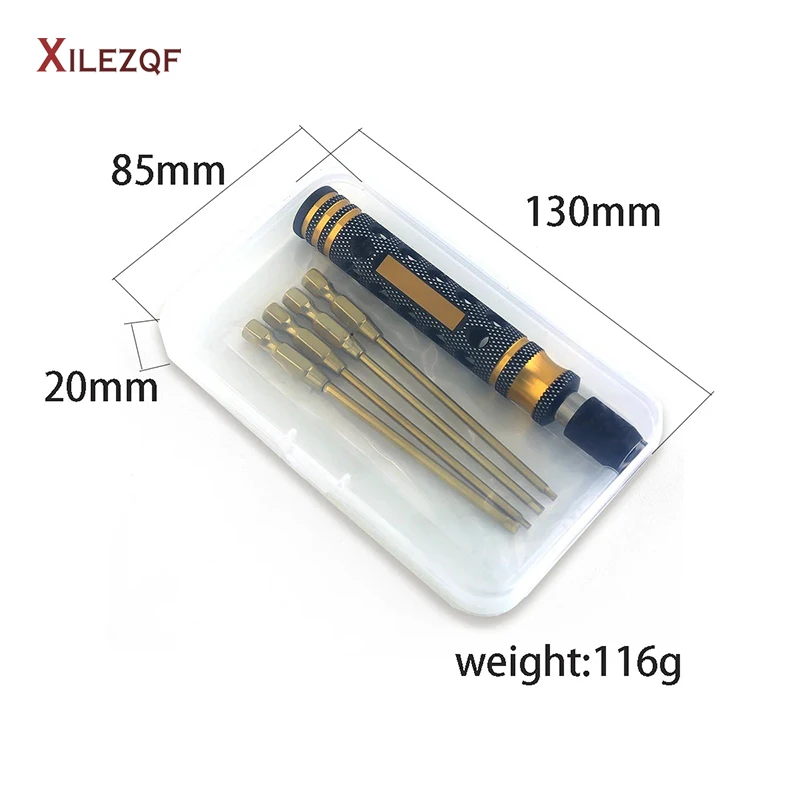 1.5 2.0 2.5 3.0mm Hex Screwdriver Set Quick Change Allen Key for RC Car Crawler SCX10 Boat