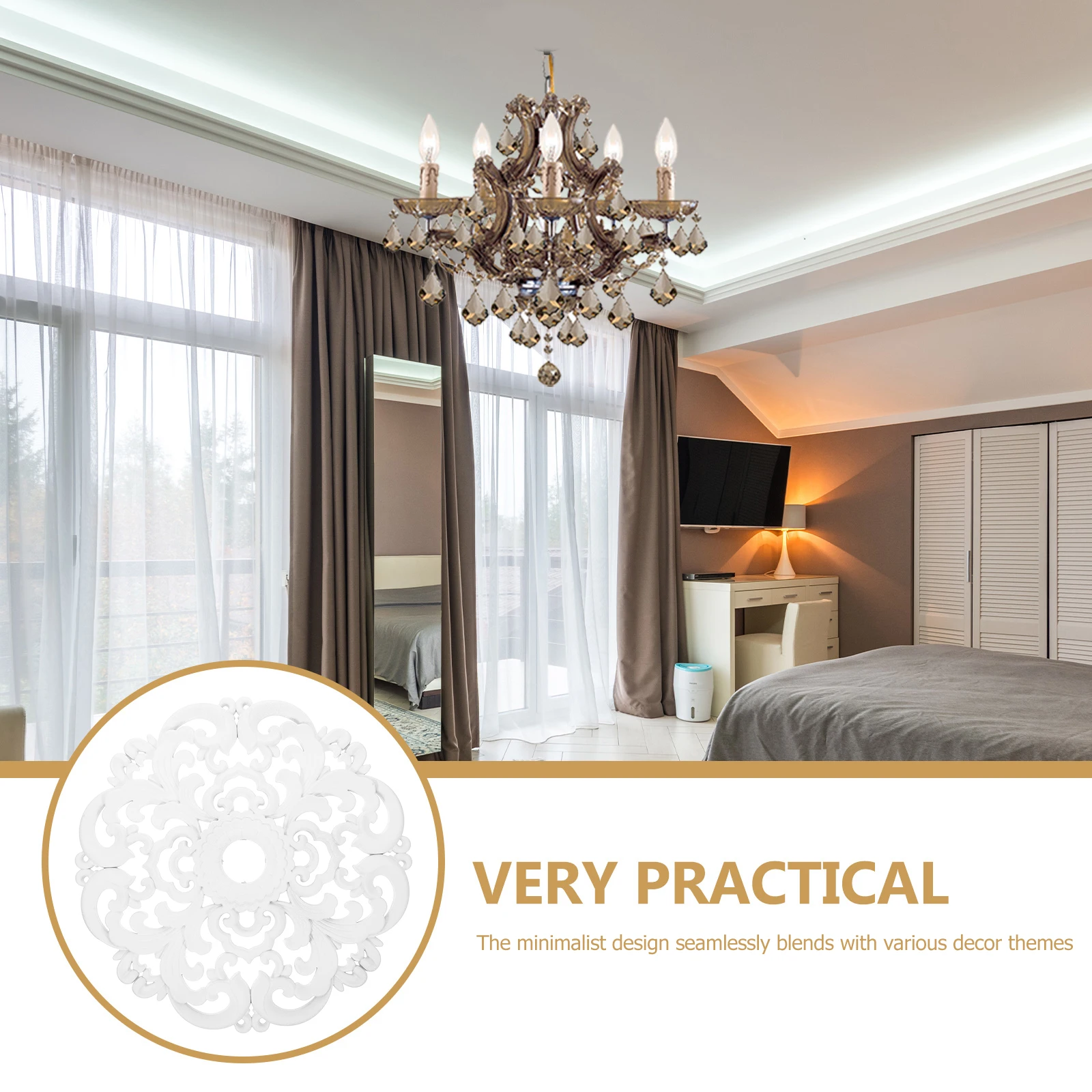 

Ceiling Lamp Plate Decoration Fan Medallion Light Vintage Chandelier Material Bedroom Ceiling Decorative Medallion Ornament