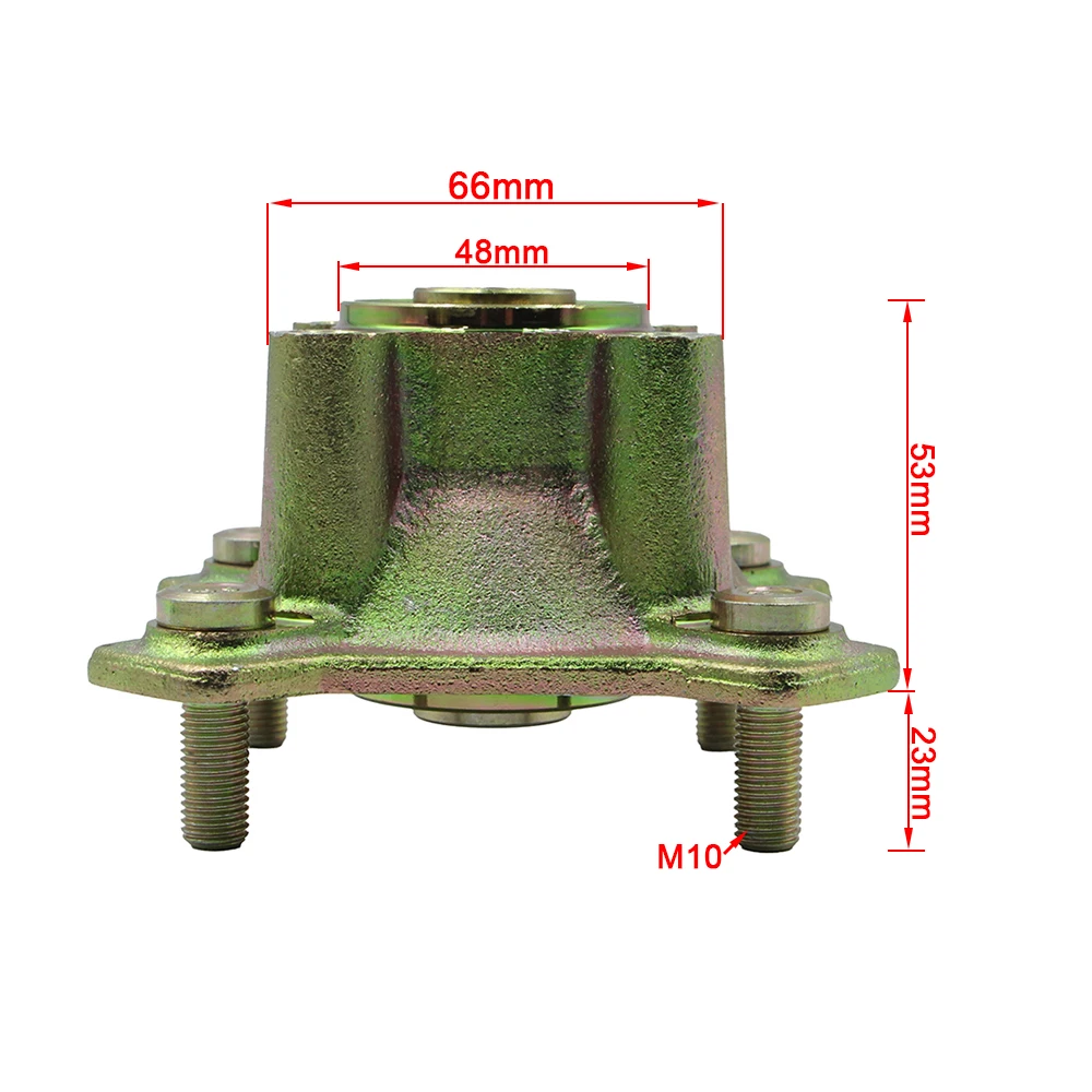 M10 Front Disc Brake Wheel Hub 110mm 4 Stud 20mm-20mm Fit Loncin LC 150cc 200cc 250cc ATV Quad 4x4 Go Kart Buggy Parts