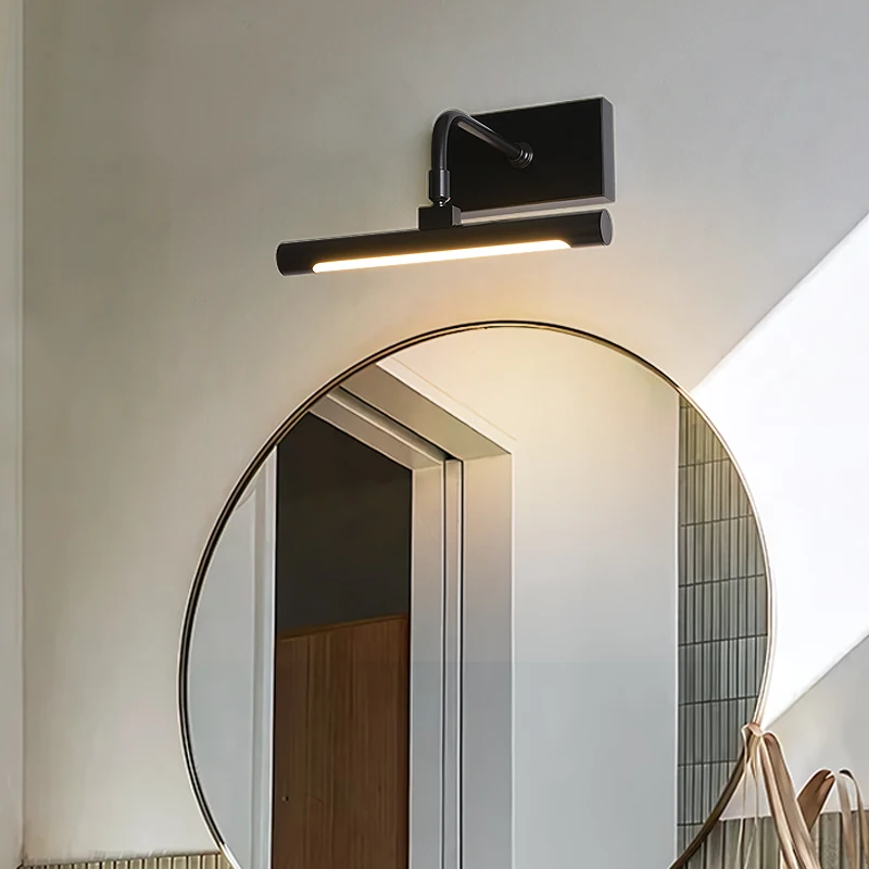 Moderno Simples All Copper Wall Lamp, Banheiro Dressing Light, Quarto Sofá e Apartamento, Latão Iluminação Fill Light