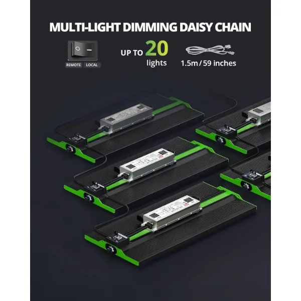 VIPARSPECTRA-LED Grow Lights para iniciar sementes, legumes Bloom, escurecimento Daisy Chain, Meanwell Driver, 240W, P2000, 2024