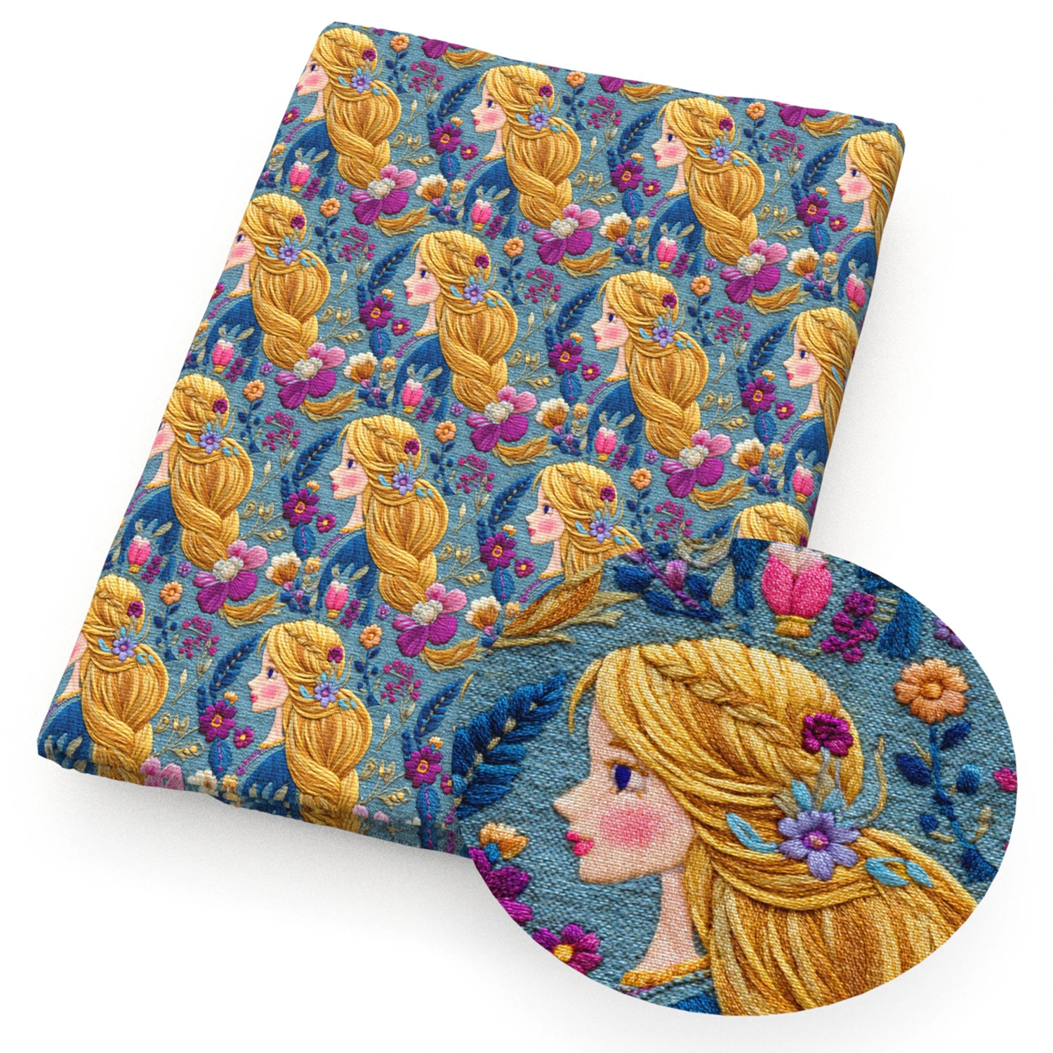 

50*145cm Disney Princess Patchwork Printed Polyester Cotton Fabric for Tissue Sewing Quilting Fabrics Needlework Material DIY Ha