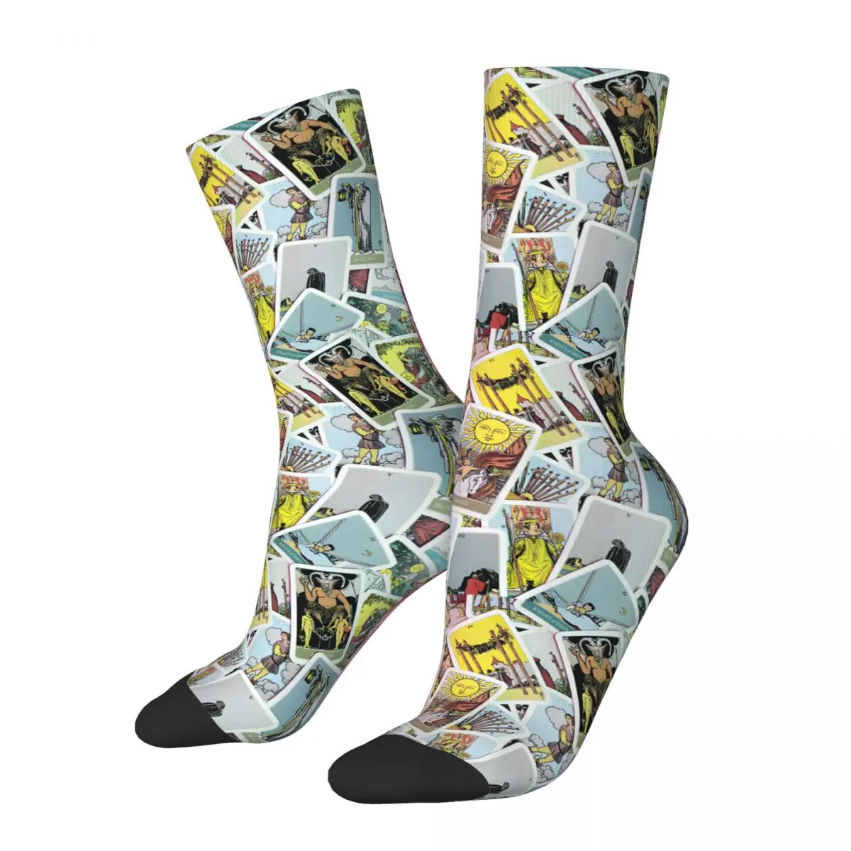 Unisex Tarot Deck Cards Socks, Magic Spread, Crazy Sock, Hip Hop, Feliz, Estilo de rua, Inverno