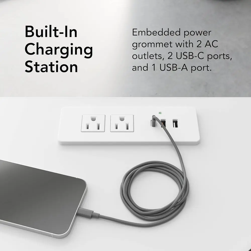 60-inch Rectangle Modular Office Conference Table, Synergy Collection, White