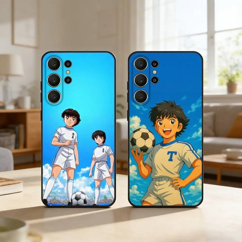 

Anime C-captain T-tsubasa Phone Case For Samsung S26,S25,24,23,22,30,21,10,9,Ultra,Plus,Lite,FE Soft Black Case