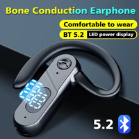 Bone Conduction Earphone Bluetooth Wireless Headphone Business Headset Driving Call Handsfree Sport Earbuds Hearing Aid Mic