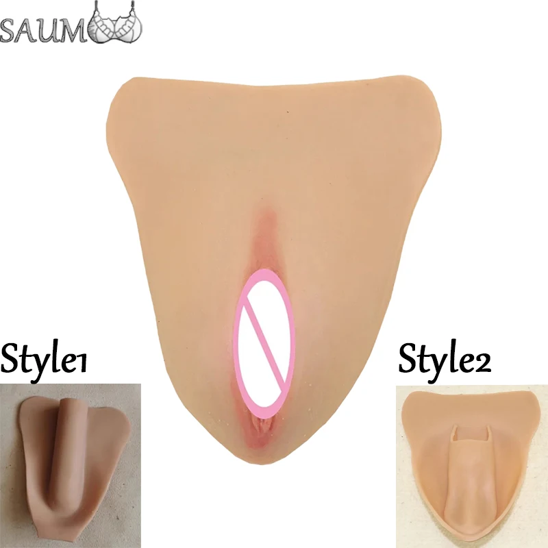 Artificial Pussy Penetrable Flase Vagina Transgender Realistic Shemale With Silicone Fake Vagina Crossdresser Underwear Pants