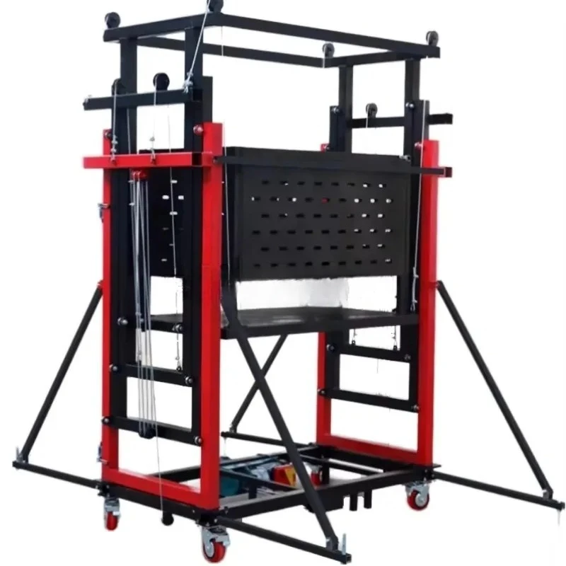 2-10m 500KG Mobile Electric Scaffold Remote Lifting Platform EN Certified Anti-slip for Building Construction Indoor Outdoor Use