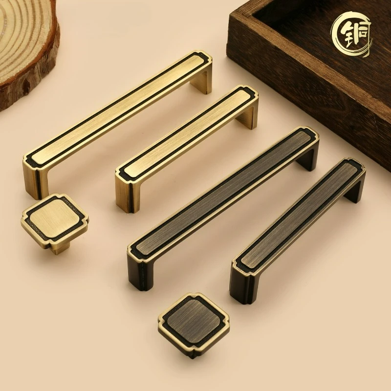 

American Retro Cabinet Door Single Hole Handle Light Luxury Cabinet Drawer TV Foyer Drawer Tea Table Wine Cabinet Handle