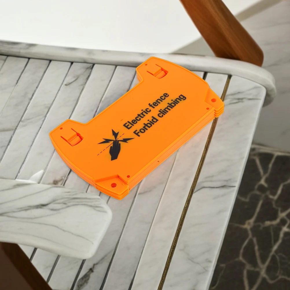 4 Pcs Warning Sign Electric Fence Alert Security Signs The Plastic Notice Safety Signage