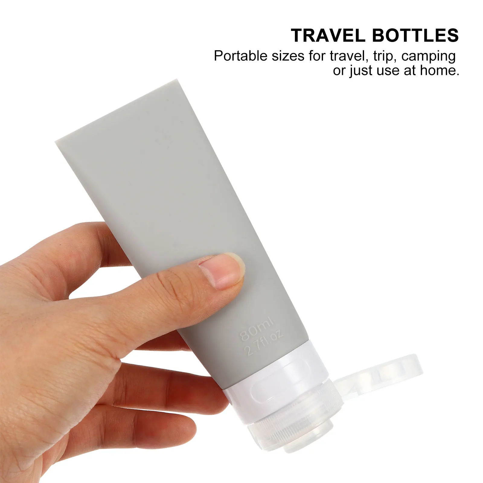 

3 Pcs Bottle Set Silicone Travel Refillable Container Portable Lotion Toiletry Silica Gel Subpackage