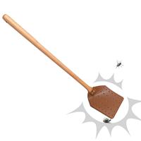 Efficient PU Leather Fly Swatters Flyswatter With wood Handle And PU Leather Head For Indoor And Outdoor Use