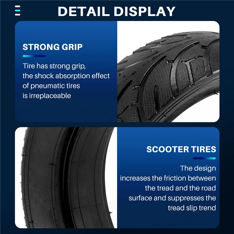 سكوتر كهربائي يمكن الاعتماد عليه إطار صلب مقاوم للانفجار 8 بوصة إطار هوائي إطار مجوف مقاوم للطعن 200X60mm