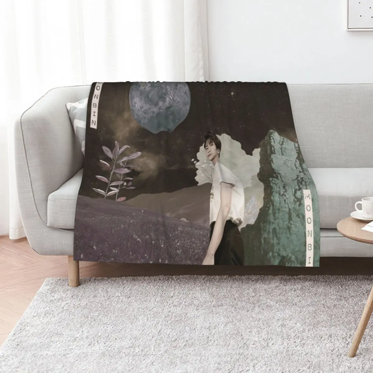 Collage Moonbin ASTRO Throw Blanket Luxury Designer Luxury St Baby bed plaid Blankets For Baby Blankets