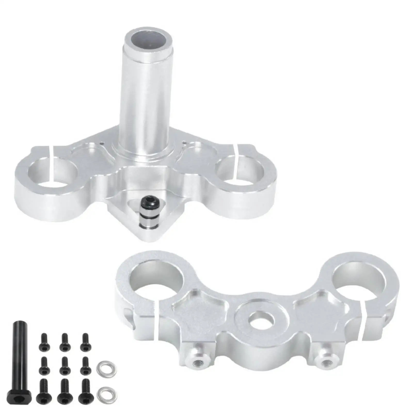 Triple Tree Top Clamp 7075 Aluminum Alloy Upper Triple Clamp CNC Machined Front