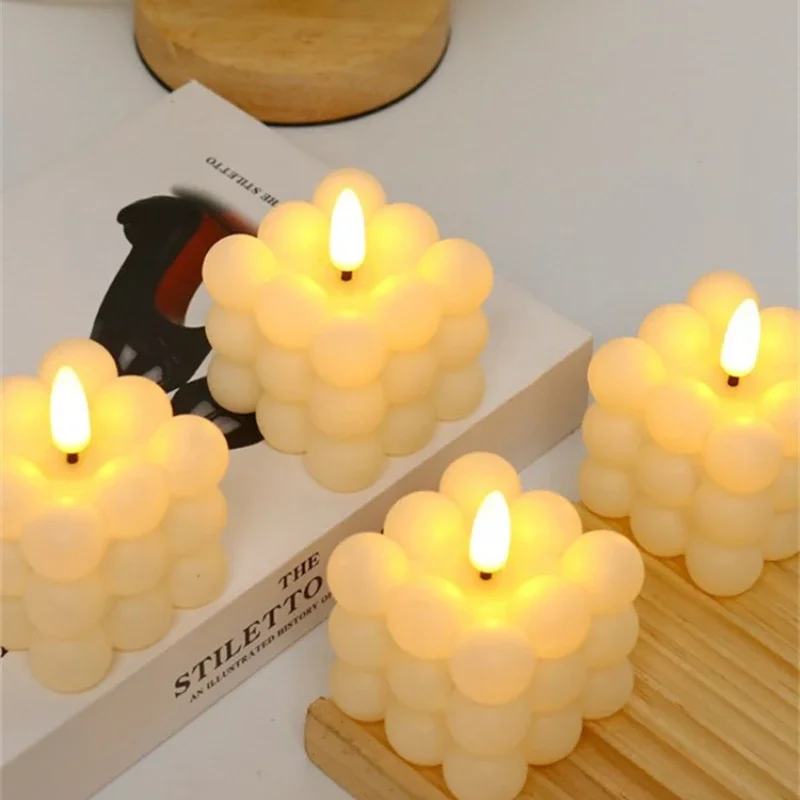 

Rubik's Cube Electronic Candle Niche Light Festival Nordic Atmosphere Decoration Ornament