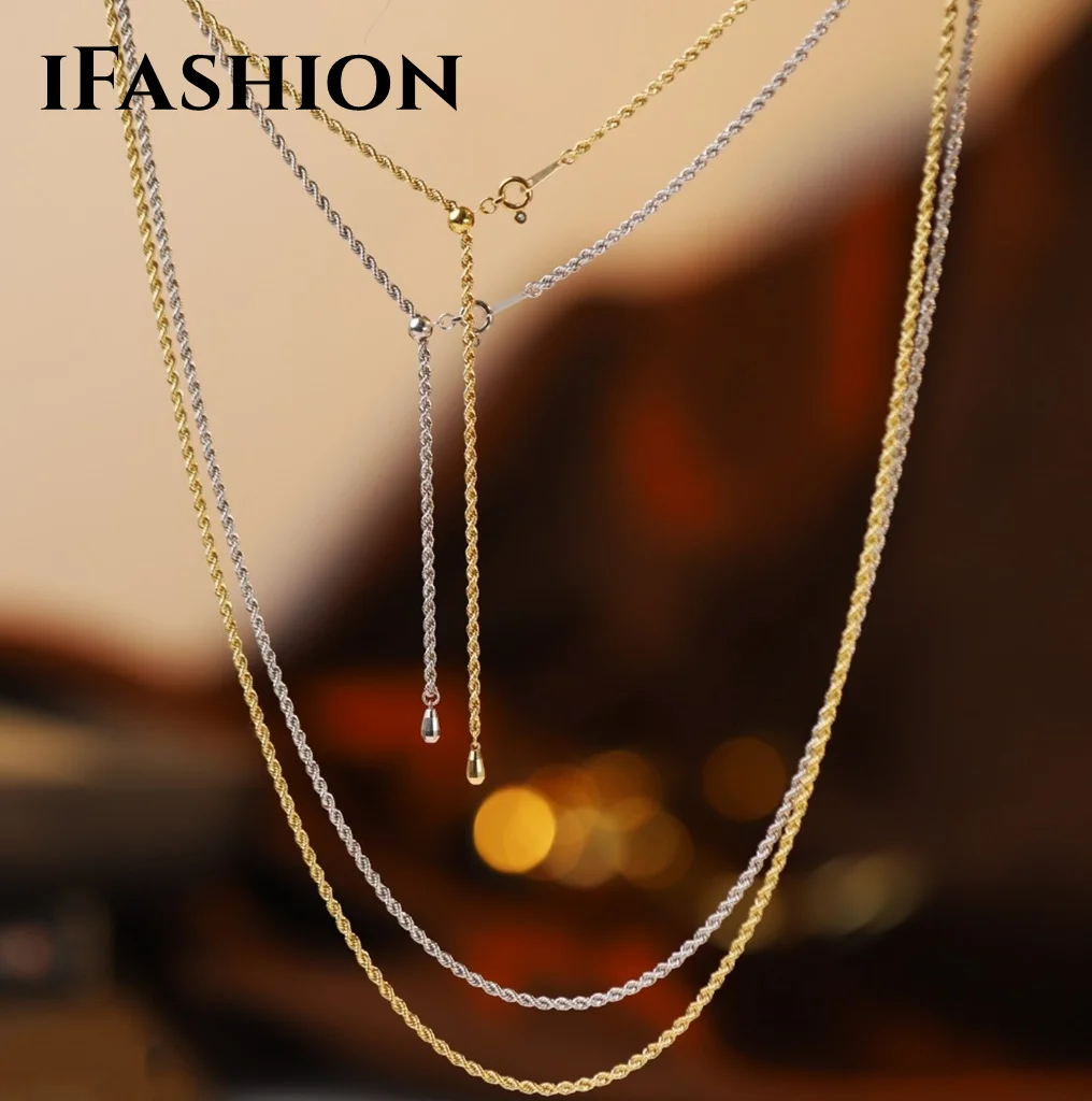 

IFASHION Hemp Flower Necklace Chain18k gold natural ruby For Women Genuine 18K Au750 jewelry real gold parti gift for wedding