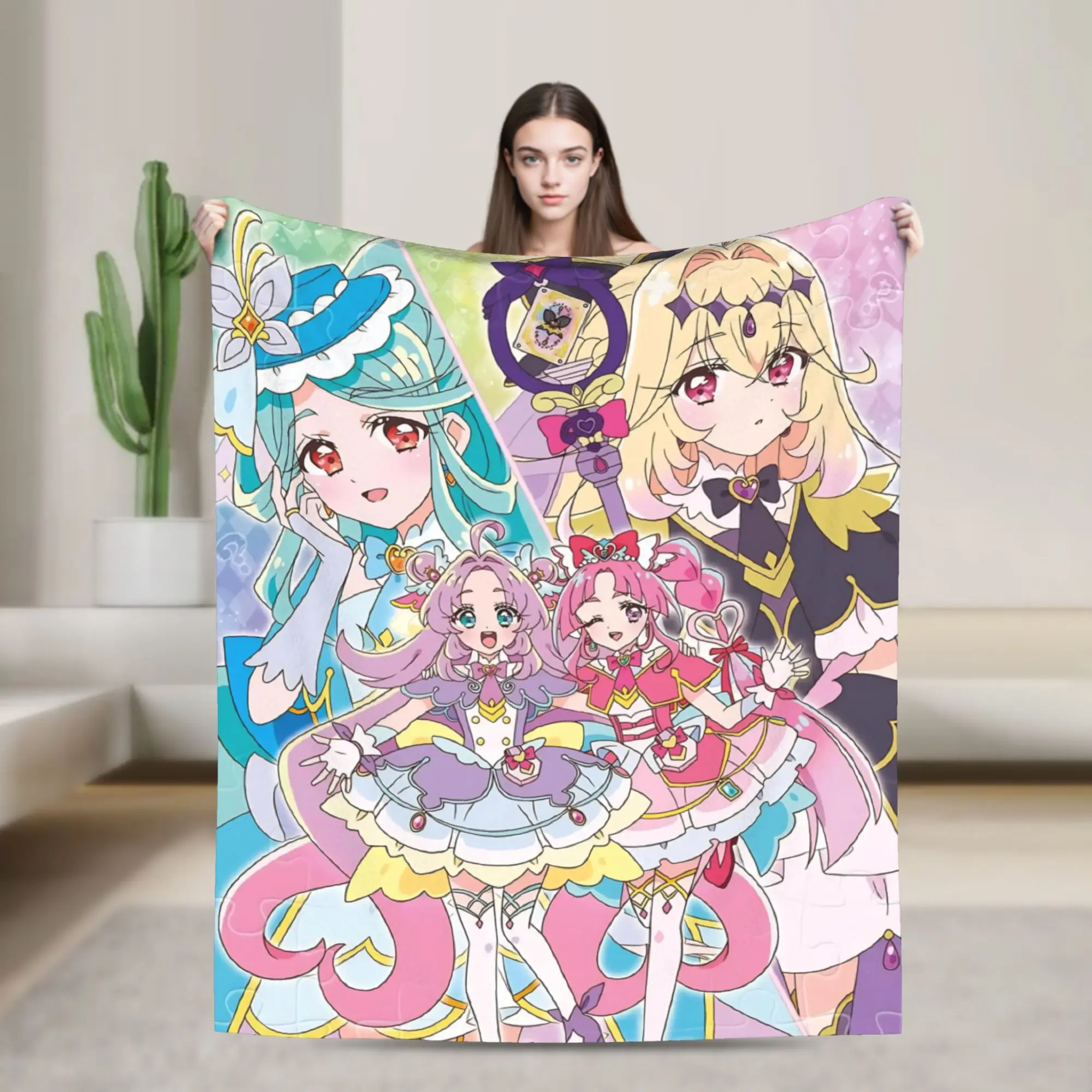 Soaring Sky Pretty Cure Blanket Super Soft Cozy  Throw Blankets for Sofa 50x60 Inch Multiple Sizes Rug Piece