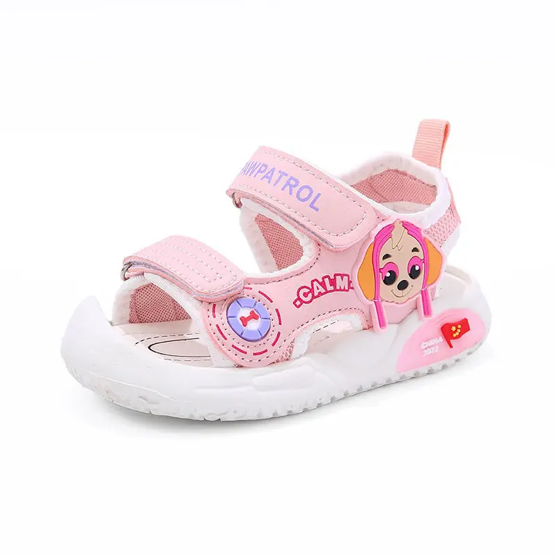 Paw Patrol Chase Summer Kids Sandals ragazzi ragazze scarpe per bambini pantofole morbide antiscivolo Cartoon Hole scarpe da bambino Sandy Beach