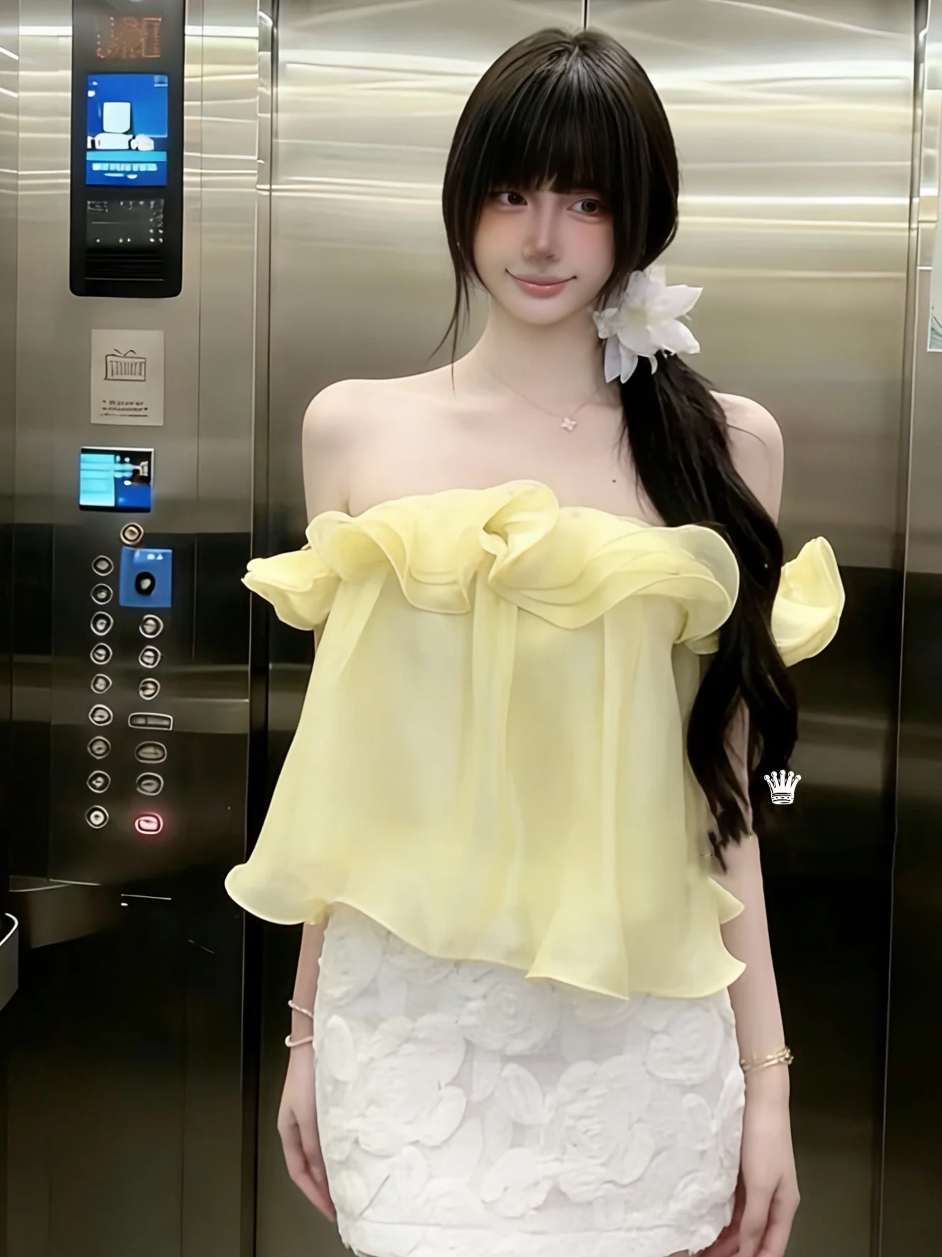 

Summer Letter Purple Yellow Chiffon Top Slim Design Sensation Holiday Pure Desire Short Sleeve Sleeveless Fairylike Blouse