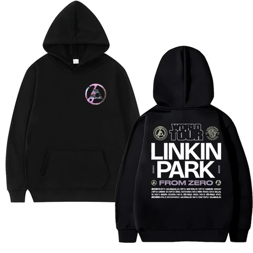 Imagen 1 del producto Banda de Rock Linkin Park World Tour Sudadera con capucha de otoño/invierno para hombre estilo Harajuku moda urbana jersey de manga larga cálido ropa