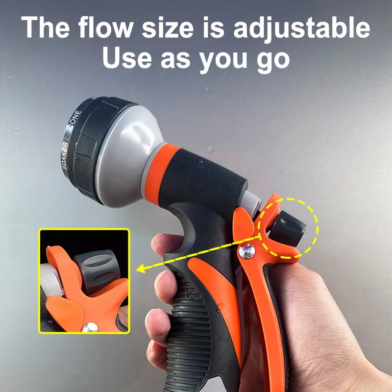 Car wash gun Spray Lawn Watering Multi-Function Car Wash High Pressure Durable Hand-Held Tools Hose Sprinkle Nozzle Garden gallery 2