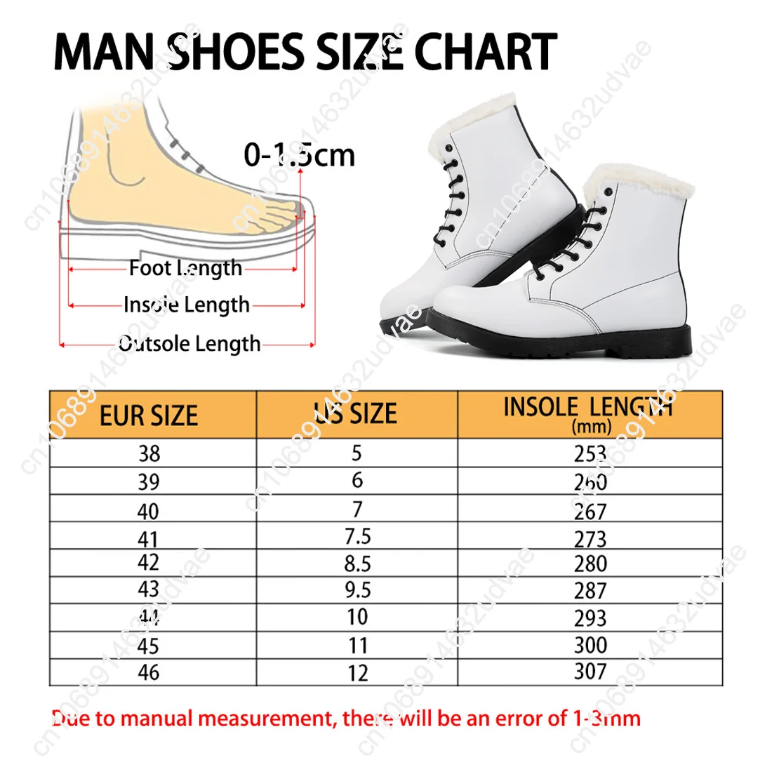 Kanye West Plush Boots Mens Womens Teenager Shoes Casual Boot Outdoor Light High Quality Couple Print on Demand Customize Shoe - Image 4