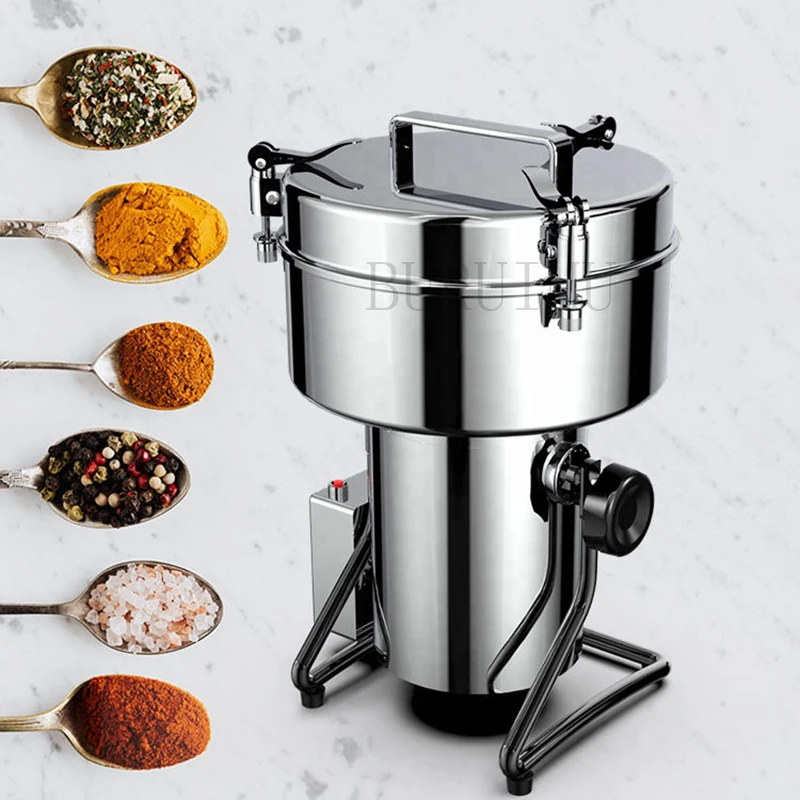 Stainless Steel High-power Coffee Bean Grinder Cereal Nuts Beans Spices Grains Grinder Grinding Machine