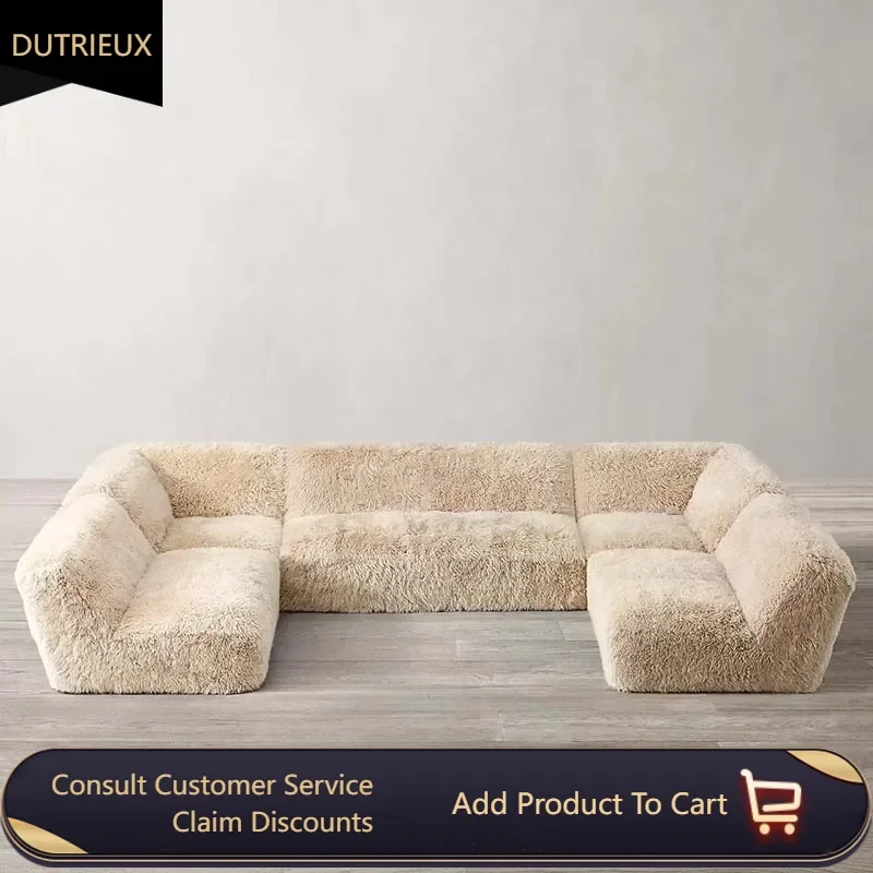 Luxury Modern Soft Sofas Combination Relax Puffs Living Room Sofa Choice Floor Wood Divani Da Soggiorno Bedroom Furniture