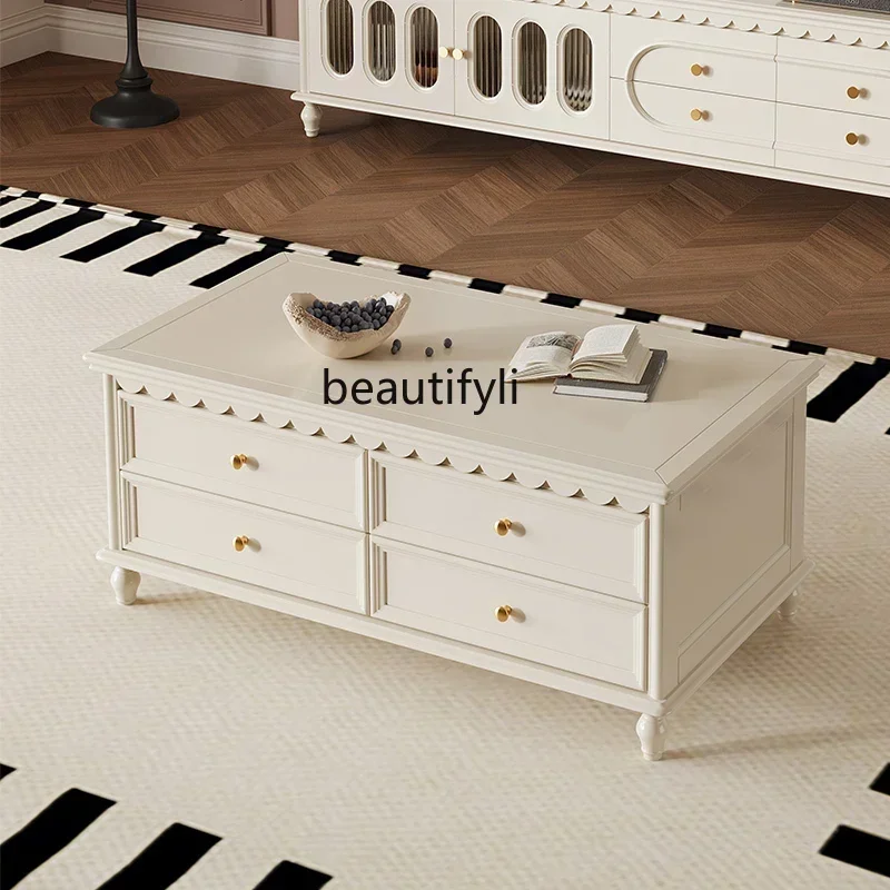 SS نمط جديد أمريكي عتيق من الخشب الصلب خزانة تلفزيون طاولة القهوة مزيج غرفة المعيشة خزائن أرضية للتخزين 7486 ss 7486